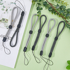 ポリエステル製携帯電話ストラップ 8色2個  プラスチックパーツ  ミックスカラー  20~22x1.1x0.6cm  4個/カラー&nbsp;AJEW-GF0009-47