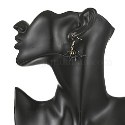 Halloween Glass Seed Bead Dangle Earrings&nbsp;EJEW-MZ00769-03