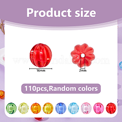 110Pcs Autumn Theme Transparent Acrylic Beads&nbsp;TACR-DC0001-15