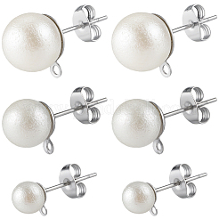 304 Stainless Steel Stud Earring Findings&nbsp;EJEW-SP0001-17C