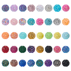 40Pcs 40 Colors Resin Rhinestone Beads&nbsp;RESI-PA0001-24