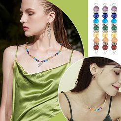 20Pcs Chakra Natural & Synthetic Gemstone Connector Charms&nbsp;FIND-HY0001-32