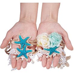 Handmade Lace Women Headband&nbsp;OHAR-PH0001-06