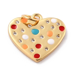 Brass Micro Pave Clear Cubic Zirconia Pendants&nbsp;ZIRC-J024-14G