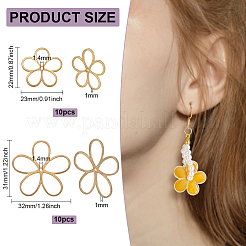 20Pcs 2 Style Brass Filigree Joiners&nbsp;KK-BC0011-66