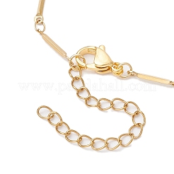 304ステンレススチール直方体リンクバーチェーンブレスレットの作り方  ゴールドカラー  6-1/4インチ（16cm）  穴：2.5mm&nbsp;AJEW-JB01319-01