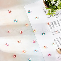 手作り樹脂粘土ビーズ連売り  ジュエリー工芸用品のDIY用  リップ付きカラム  ミックスカラー  10x4~7mm  穴：1.4mm  150pc&nbsp;CLAY-SC0001-26