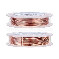 3 Rolls 3 Style Bare Round Copper Craft Wire&nbsp;CWIR-BC0006-16