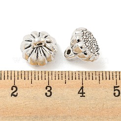 チベット風合金チャーム  カドミウムフリー＆鉛フリー  蓮の莢  アンティークシルバー  11x10mm  穴：1.6mm  約370個/1000g&nbsp;FIND-M011-06AS