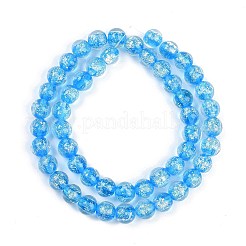 Handmade Gold Foil Lampwork Beads Strands&nbsp;LAMP-Q002-01C