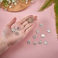 12Pcs 12 Style 304 Stainless Steel Charms&nbsp;STAS-SZ0001-48