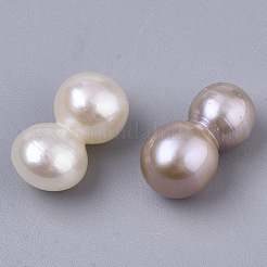 天然養殖淡水パール  穴なし/ドリルなし  貝殻色  11.5~13.5x6~8mm&nbsp;PEAR-T005-01A-01