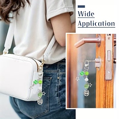 2Pcs Alloy & Acrylic Pendant Decorations&nbsp;HJEW-YW00330