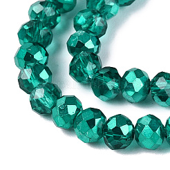 Transparent Electroplate Glass Beads Strands&nbsp;X1-EGLA-Q131-01A-02