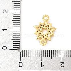 Brass Micro Pave Cubic Zirconia Connector Charms&nbsp;KK-U053-24G