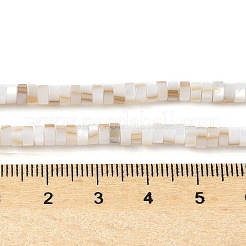 天然淡水シェルビーズ連売り  ディスク  ヒシビーズ  小麦  4x2mm  穴：0.9mm  約146~148個/連  15.55~15.75インチ（39.5~40cm）&nbsp;X-SSHEL-C013-04A