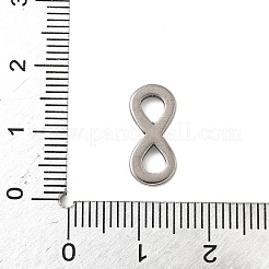 304ステンレススチール製インフィニティリンクリング  変色しない  ステンレス鋼色  15x7x2mm&nbsp;STAS-S185-13P-C