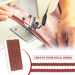 Braided Polyester Lace Trim&nbsp;OCOR-WH0079-23B