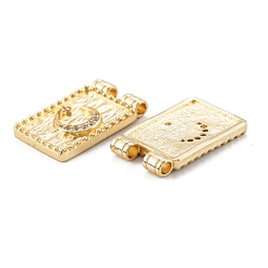 Brass Micro Pave Cubic Zirconia Pendant&nbsp;ZIRC-P089-04G