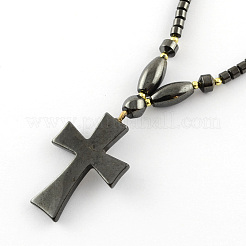 Non-Magnetic Synthetic Hematite Beaded Necklaces&nbsp;NJEW-R150-05