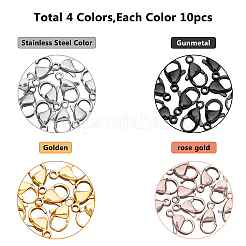 PVD Vacuum Plating 304 Stainless Steel Lobster Claw Clasps&nbsp;STAS-UN0007-64