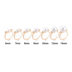 Flower & Bowknot Brass Micro Pave Clear Cubic Zirconia Adjustable Ring Settings&nbsp;KK-T076-78G