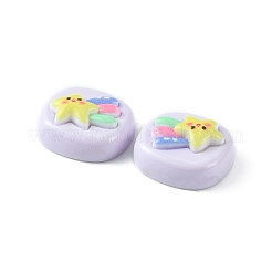 不透明なかわいい漫画の樹脂カボション  長方形  アザミ  15.5~17x16~17.5x7.5~8mm&nbsp;CRES-O006-06H