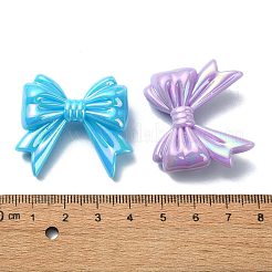 不透明なアクリルビーズ  ABカラー  蝶結び  ミックスカラー  32x36.5x11.5mm  穴：2.8mm&nbsp;OACR-E033-32