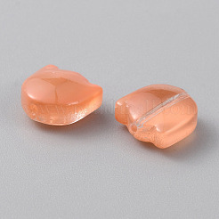 手作りランプワークビーズ  チューリップ  ライトサーモン  9.5x9x5mm  穴：1mm&nbsp;LAMP-WH0012-06D