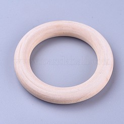 未完成の木製フレームコネクター  環状の  カーキ  64~65x10mm  内径：44mm&nbsp;X-WOOD-F002-01-65mm