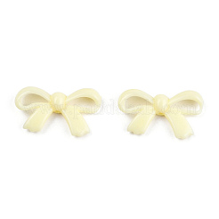 不透明なアクリルビーズ  蝶結び  ライトゴールデンロッドイエロー  18x30x5.5mm  穴：1.6mm  約600個/500g&nbsp;SACR-T351-005F