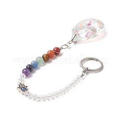 Chakra Gemstone Beaded Dowsing Pendulum&nbsp;PALLOY-JF02023