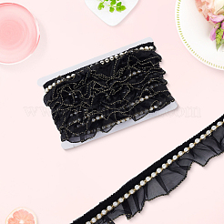 5 Yards Polyester Lace Ribbons&nbsp;OCOR-GF0006-14B-01