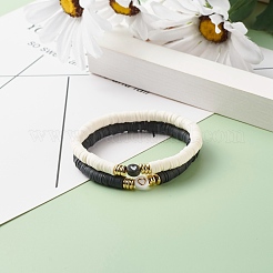 Heart Pattern Beads Stretch Bracelets Set for Women&nbsp;BJEW-JB07158