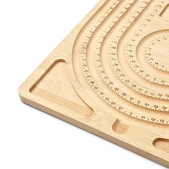 長方形の木製ブレスレットデザインボード  ビーズブレスレットネックレスジュエリー作成用  バリーウッド  44x27.3x1cm&nbsp;TOOL-YWC0003-06