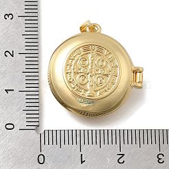 真鍮マイクロペーブクリアキュービックジルコニアロケットペンダント  18KGP本金メッキ  カドミウムフリー＆鉛フリー  長持ちメッキ  ラックめっき  サンベニートの魅力  ラウンド  24.5x24x10mm  穴：3.5x4mm  内径：19mm&nbsp;KK-D431-031D-G