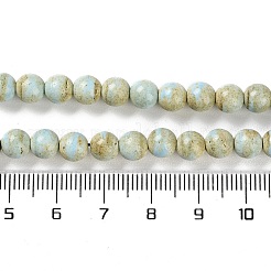 天然レインボーアラシャン瑪瑙ビーズ連売り  染め  ツートン  ラウンド  黄緑  6mm  穴：0.8mm  約67個/連  15.94インチ（40.5cm）&nbsp;G-NH0022-A01-01