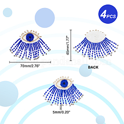 Evil Eye Felt Cloth Patches&nbsp;PATC-WH0007-05B