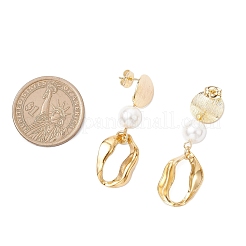 304 Stainless Steel Nuggets Dangle Stud Earrings&nbsp;EJEW-JE06555-01