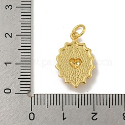 真鍮チャーム  カドミウムフリー＆鉛フリー  楕円形とハートのチャーム  丸カン付き  18KGP本金メッキ  20x13x3mm  穴：3.5mm&nbsp;KK-N254-124G