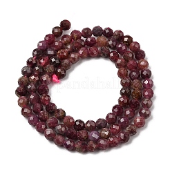Natural Red Tourmaline Beads Strands&nbsp;G-A318-A01-4mm-01