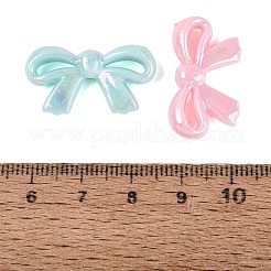 不透明なプラスチックビーズ  蝶結び  ABカラーメッキ  ミックスカラー  14.5x27x5.5mm  穴：1.8~2mm  約684個/500g&nbsp;KY-Q010-15