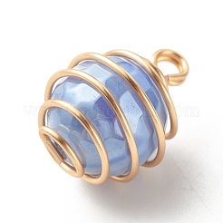 Electroplated Natural Agate Penndants&nbsp;PALLOY-JF01170-01