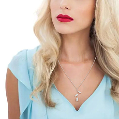 3Pcs 3 Color Zinc Alloy Rose of Life Pendant Necklaces Set for Women&nbsp;NJEW-AN0001-24