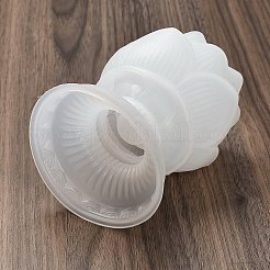 DIY 蓮の燭台シリコン型  キャンドル作り用  ホワイト  8.2x10.6cm&nbsp;LS-DIY-G113-11B
