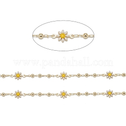 Handmade Golden Brass Enamel Link Chains&nbsp;CHC-K011-20G