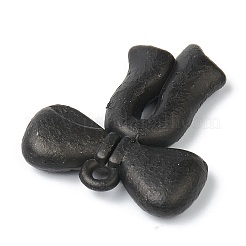 樹脂チャーム  DIYのイヤリングと頭飾り  蝶結び  ブラック  28.5x25.5x5mm  穴：2mm&nbsp;RESI-B008-04