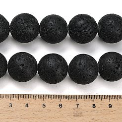 天然溶岩ロックラウンドビーズ連売り  スムーズ  18.5mm  穴：1mm  約22個/連  15.43''（39.2センチメートル）&nbsp;G-M169-18mm-03