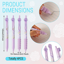 4Pcs Plastic Rose Flower Pen Sets&nbsp;OFST-TADJ0001-002A