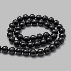 シェルパールビーズ連売り  グレードA  ラウンド  ブラック  12mm  穴：1mm  約34個/連  16インチ&nbsp;BSHE-L026-07-12mm